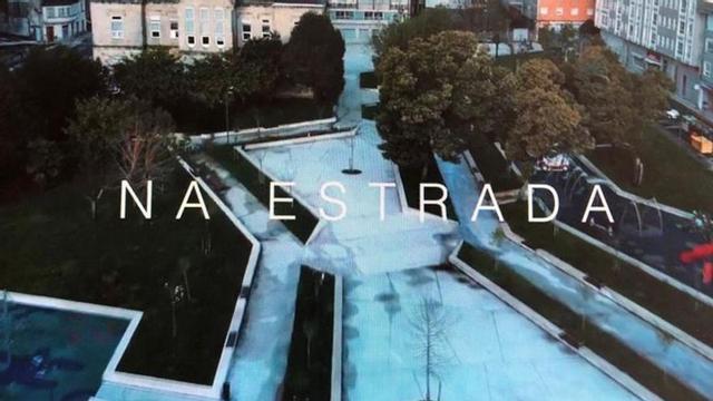 El audiovisual recoge, impreso sobre imágenes aéreas, el lema de la campaña de empadronamiento “Na Estrada, contigo máis e mellores”