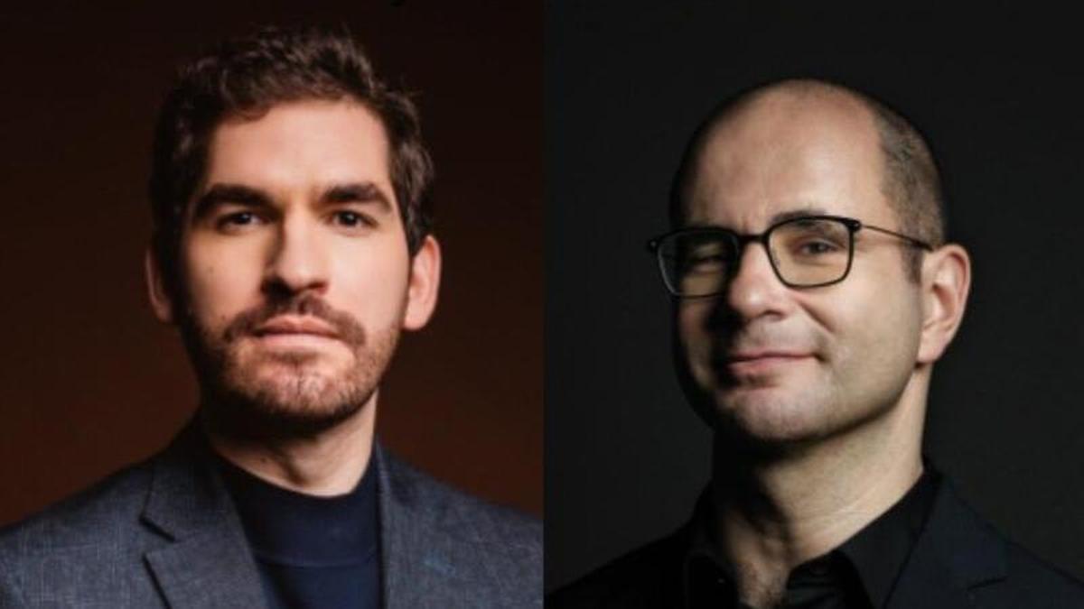 Los artistas André Baleiro y David Santos.