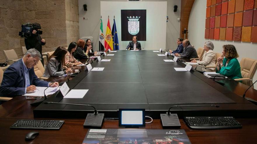 Reunión del Consejo de Gobierno esta mañana en la Presidencia de la Junta de Extremadura.