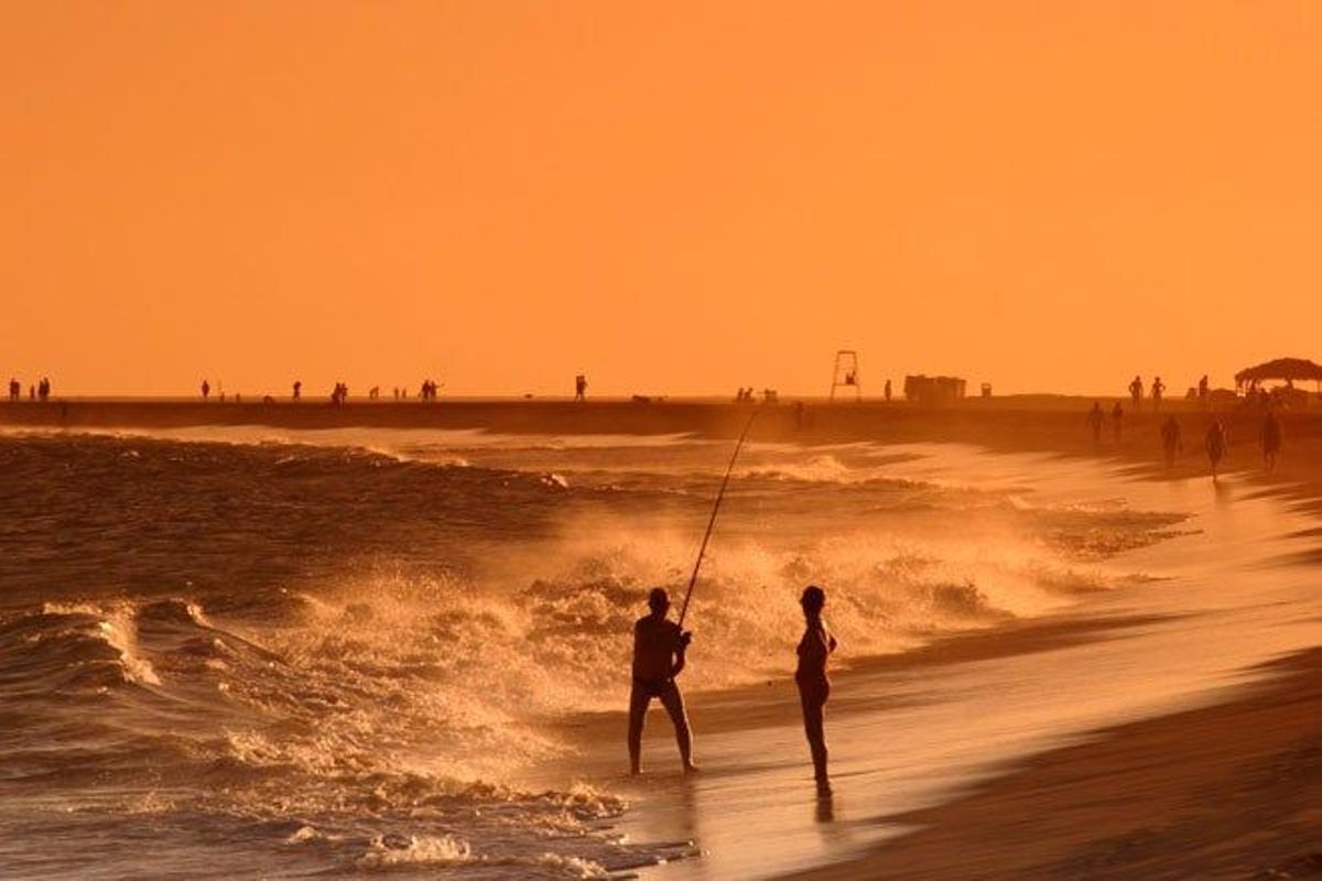 Playa de Santa María al atardecer.