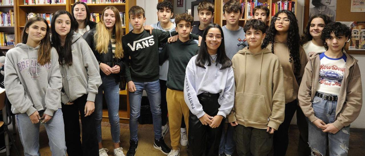 Algunos de los estudiantes del IES Laxeiro de Lalín que participaron en el programa DixitalWeek de la Xunta.   | // BERNABÉ/JAVIER LALÍN