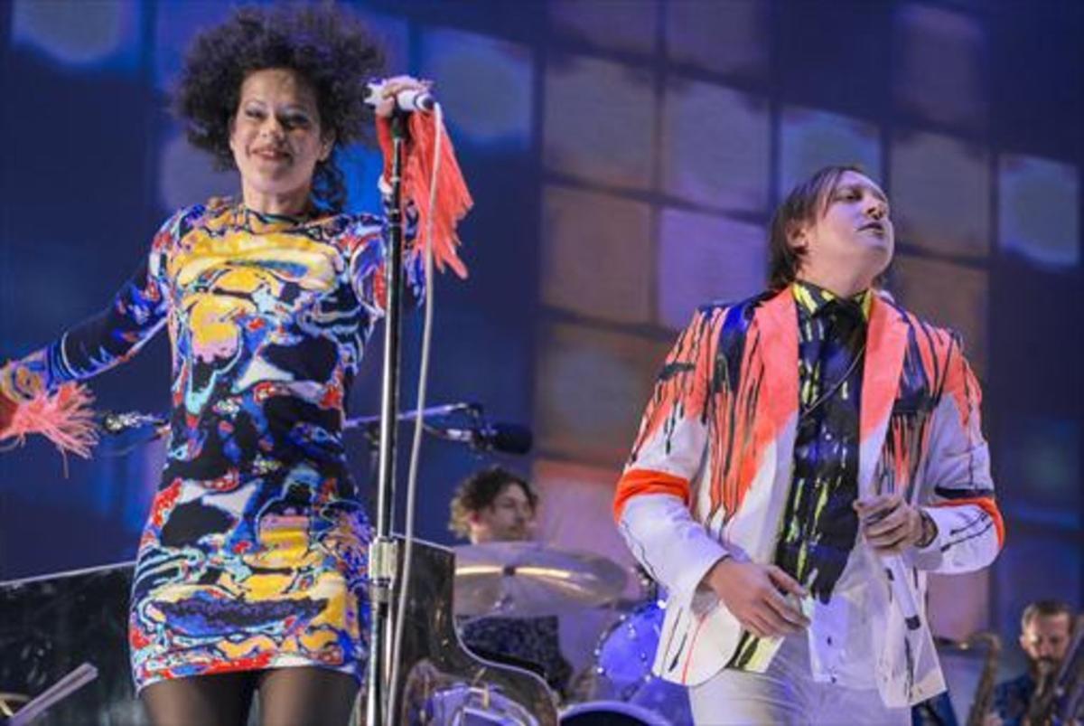 Arcade Fire, en el Parc del Fòrum, en el marco del Primavera Sound del 2014.
