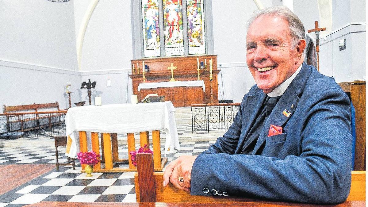 David Brown esta semana en la Iglesia Anglicana de Las Palmas de Gran Canaria.