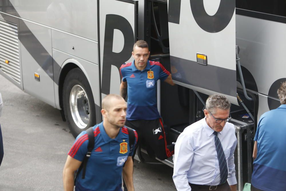 La Roja ya está en Elche y entrena hoy a puerta cerrada en el Rico Pérez