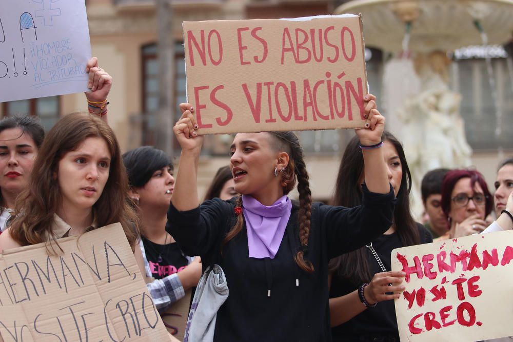 Manifestación en Málaga contra la sentencia de la Manada