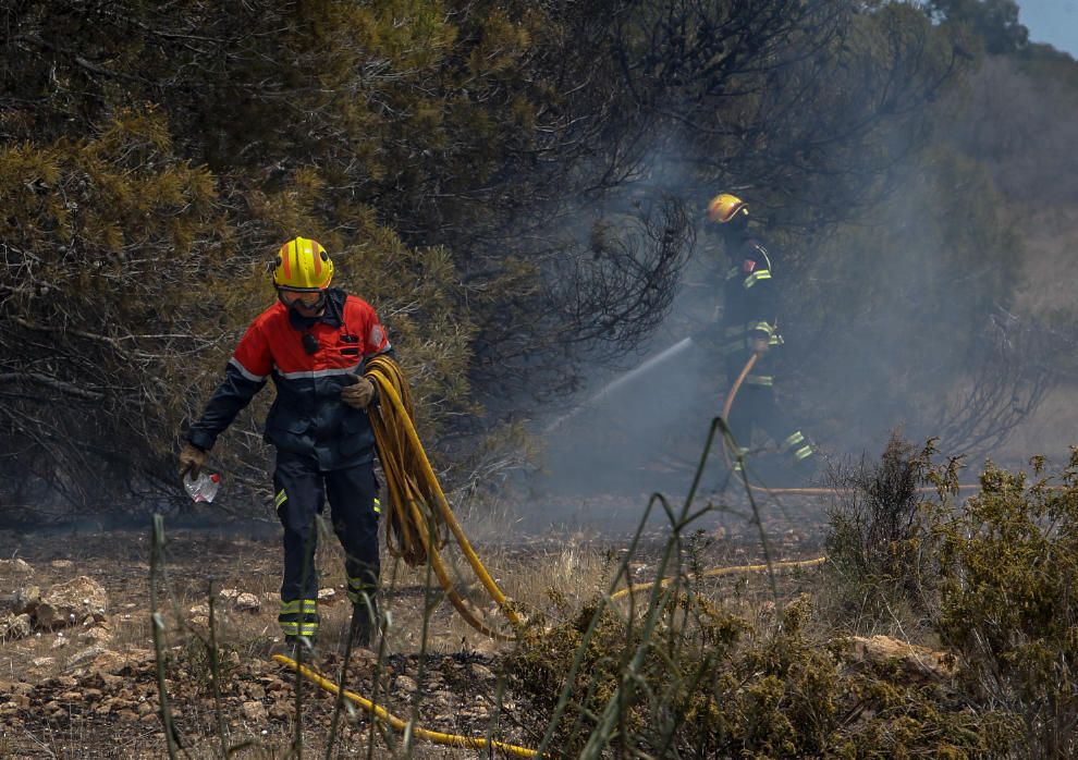 Una imagen del incendio en Santa Pola