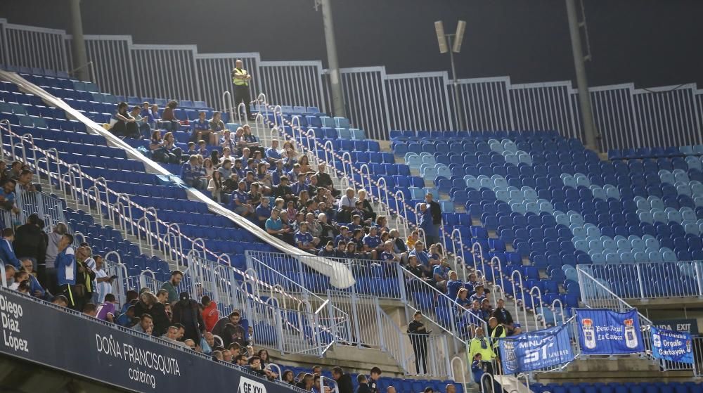 El partido entre el Málaga y el Oviedo, en imágenes