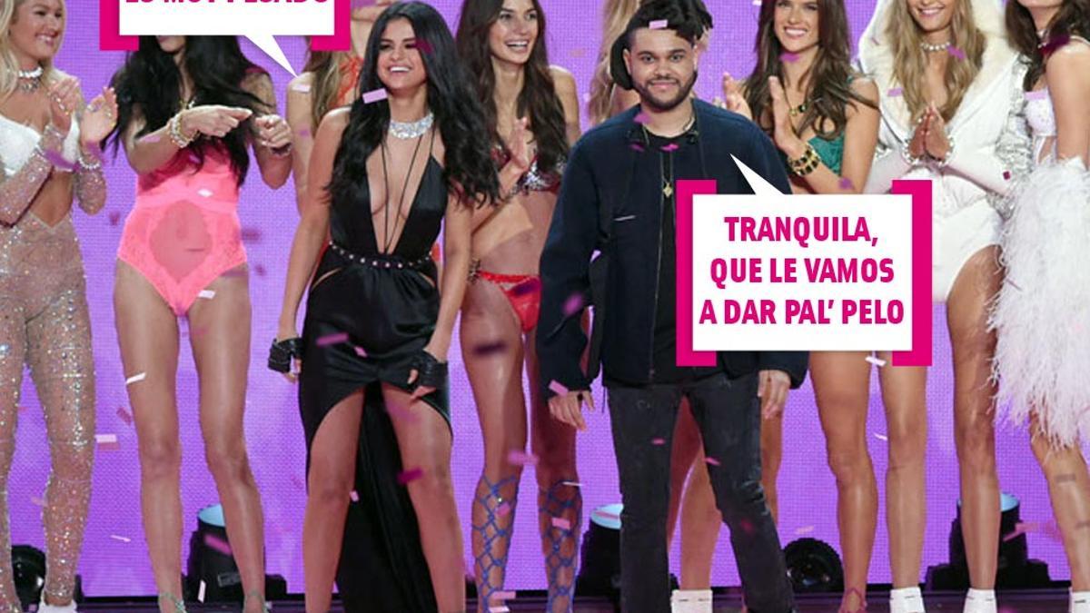 Selena y The Weeknd en el Victoria's Secret Fashion Show de 2015