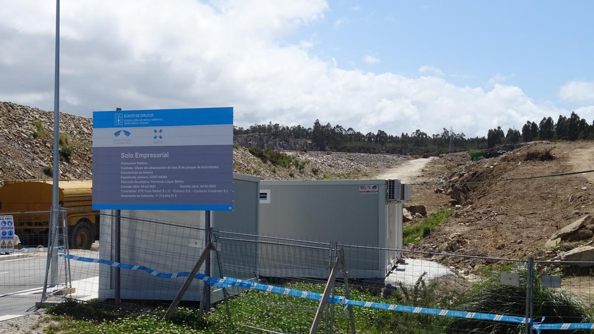 Obras en el polígono de Morás.