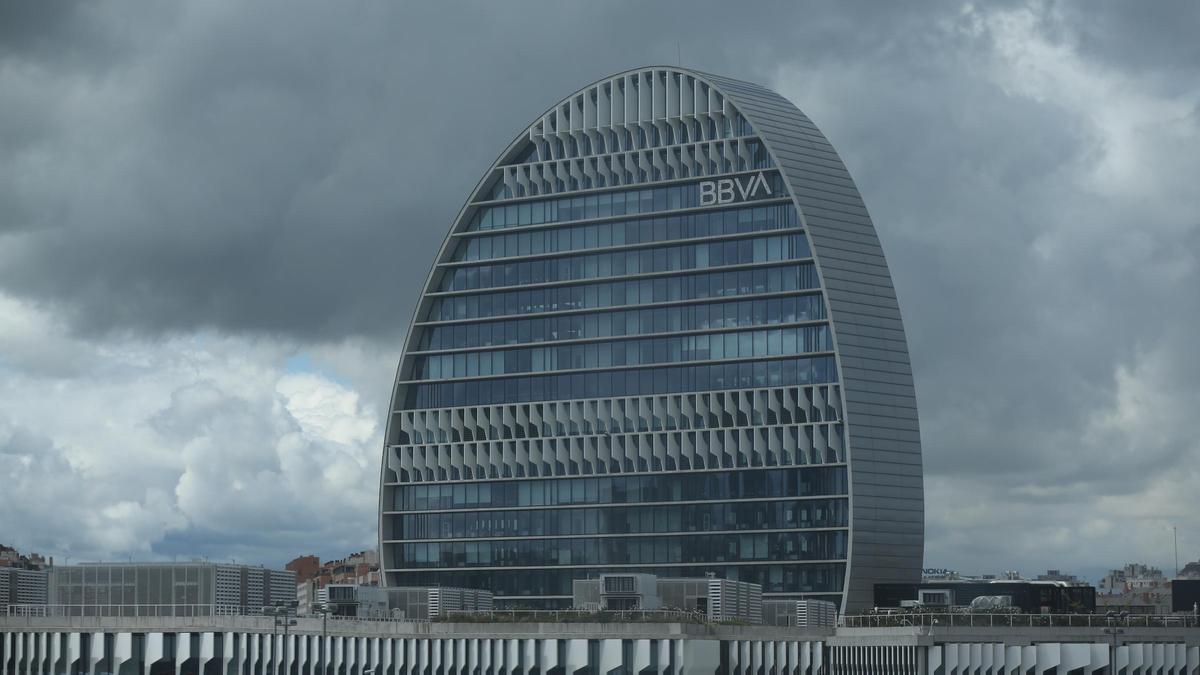 Edificio de la sede de BBVA en Madrid.