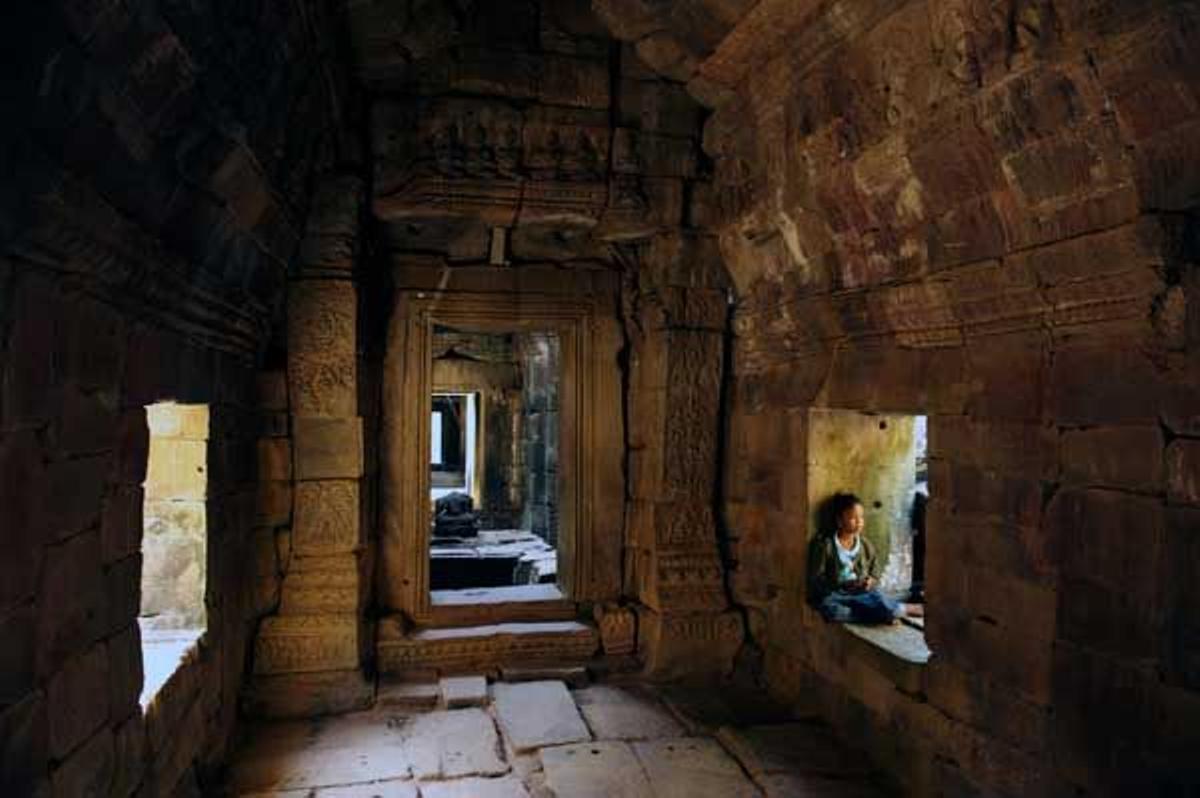 Interior de uno de los templos de Angkor Wat.