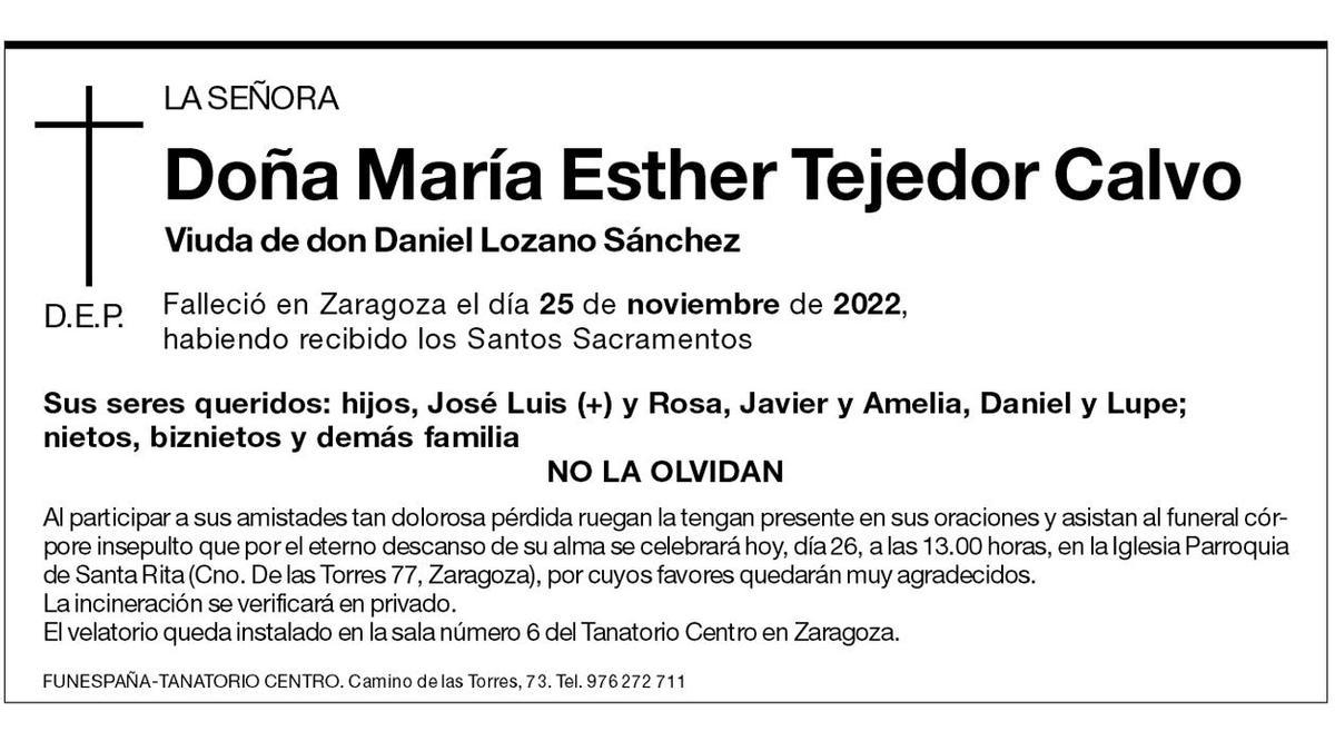 María Esther Tejedor Calvo