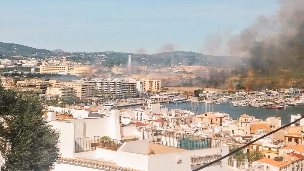 Caos por el incendio se ses Feixes