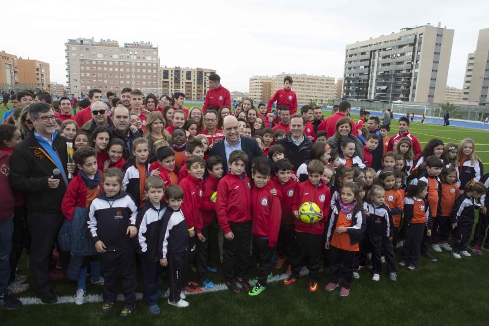 Inauguración del nuevo campo de fútbol del colegio Salesianos