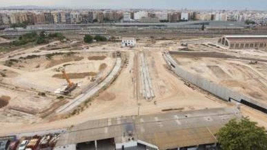 El Parque Central está en obras desde hace dos años.