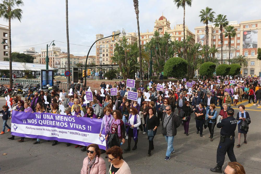 Manifestación contra la violencia de género en Málaga