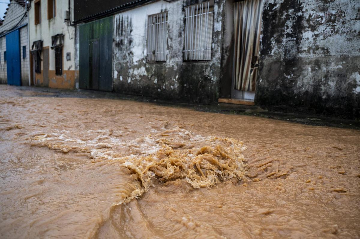 Fotogalería | La borrasca Marta anega las calles de la Charca Musia