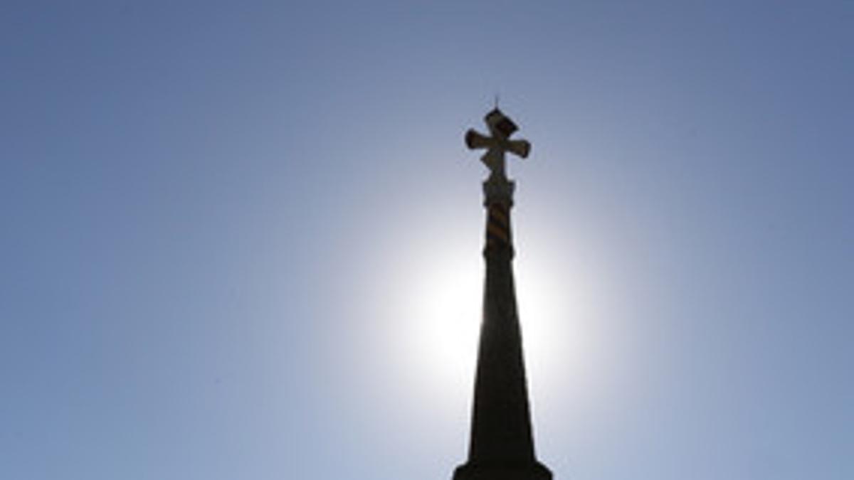 La Torre Bellesguard, vista a contraluz desde un edificio cercano en el barrio de Sarrià-Sant Gervasi, el viernes.