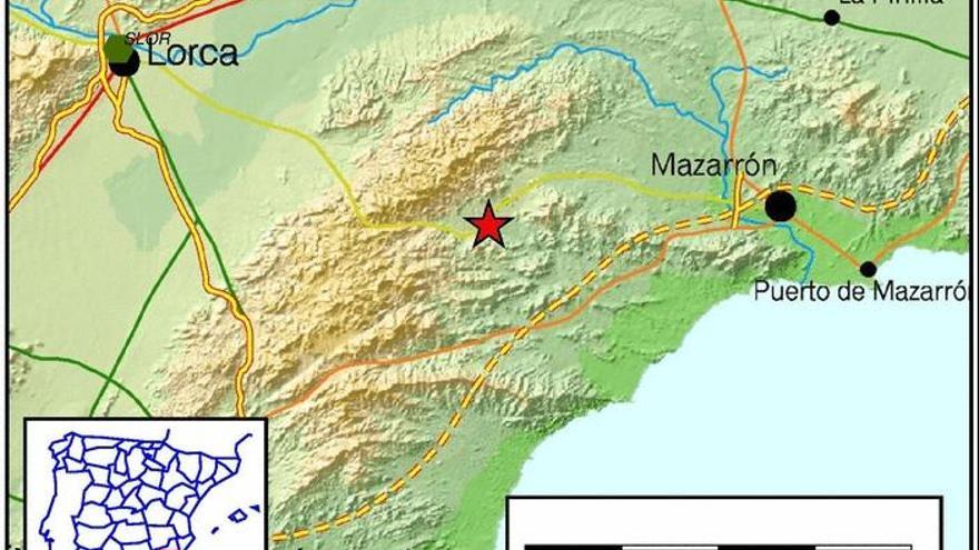 El temblor se ha sentido en el oeste de Mazarrón.