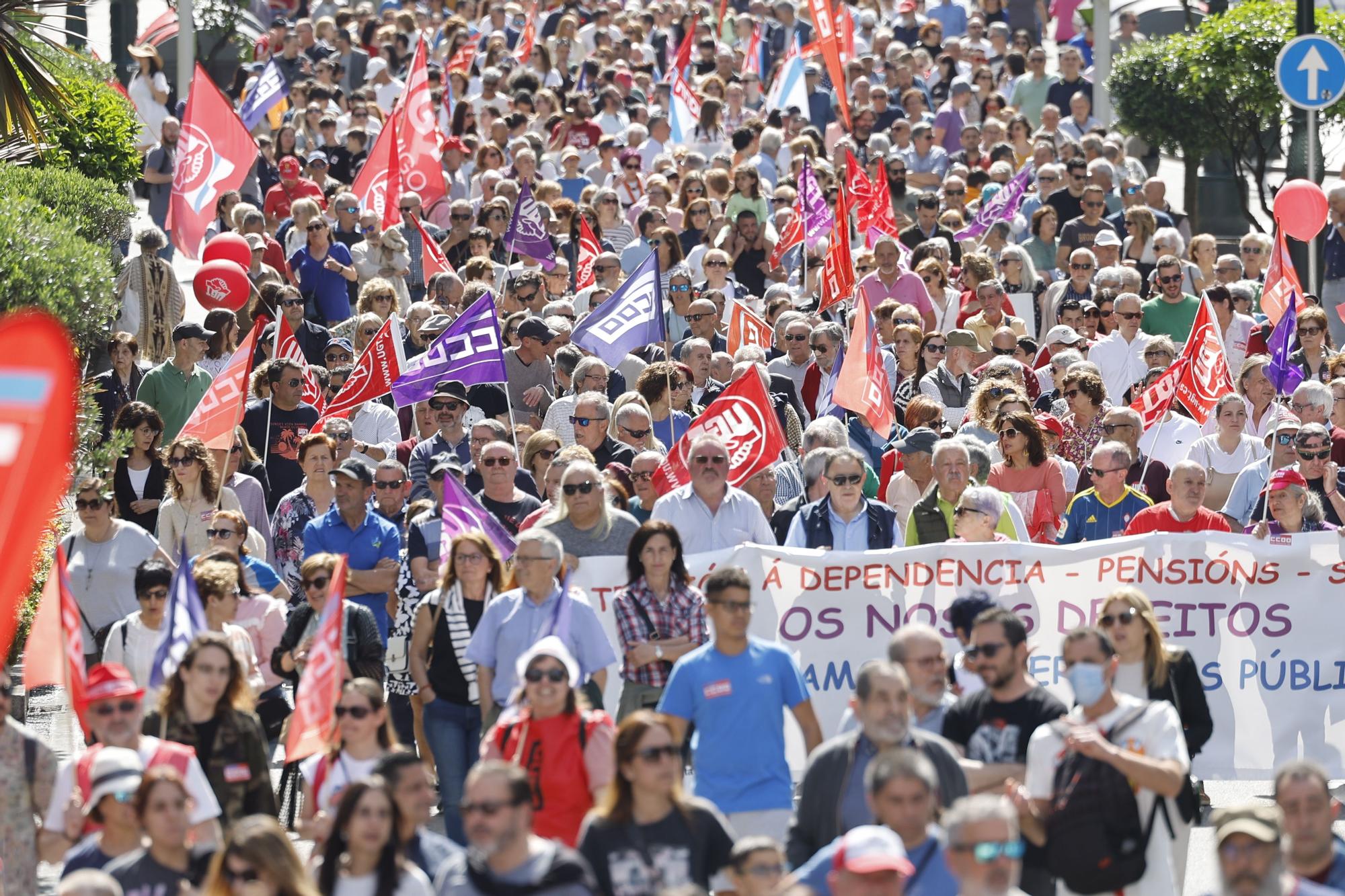 Primero de Mayo: las manifestaciones del Día del Trabajo toman Vigo