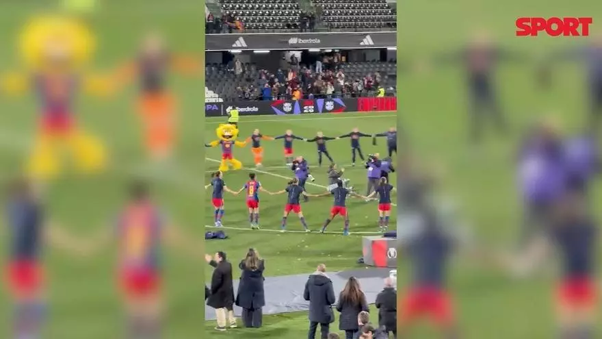 Las diversas celebraciones del FC Barcelona después de ganar la Supercopa de España