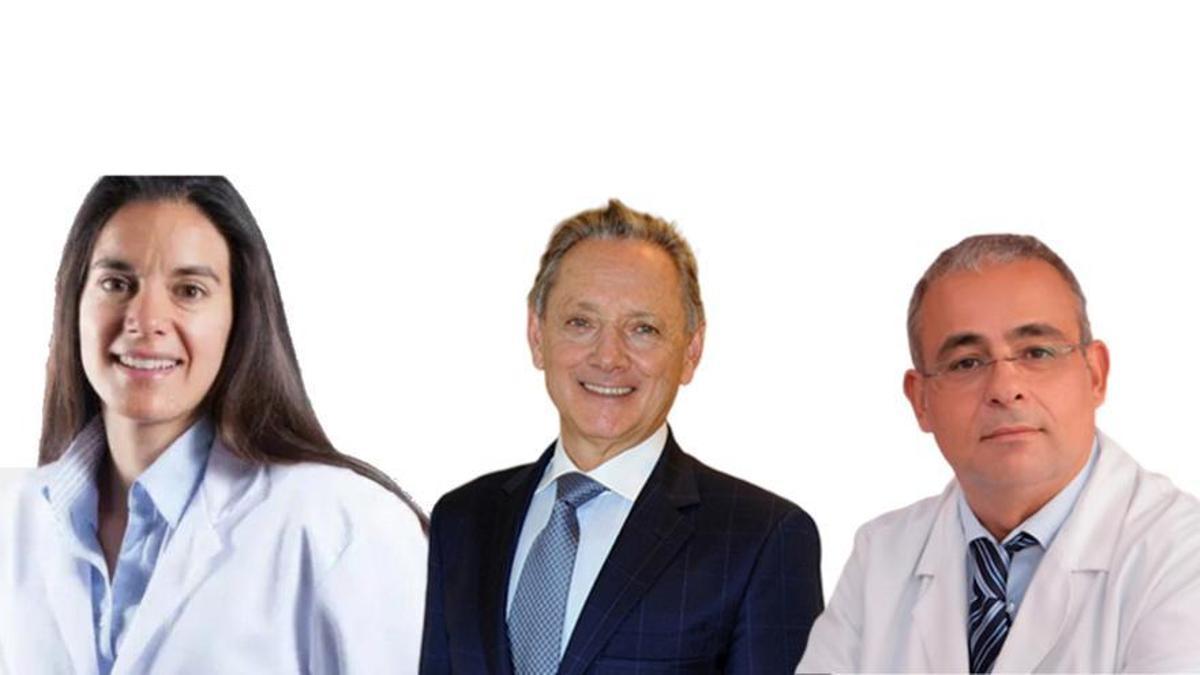 Los tres médicos de la privada distinguidos, Sanz, San Román y Zorrilla