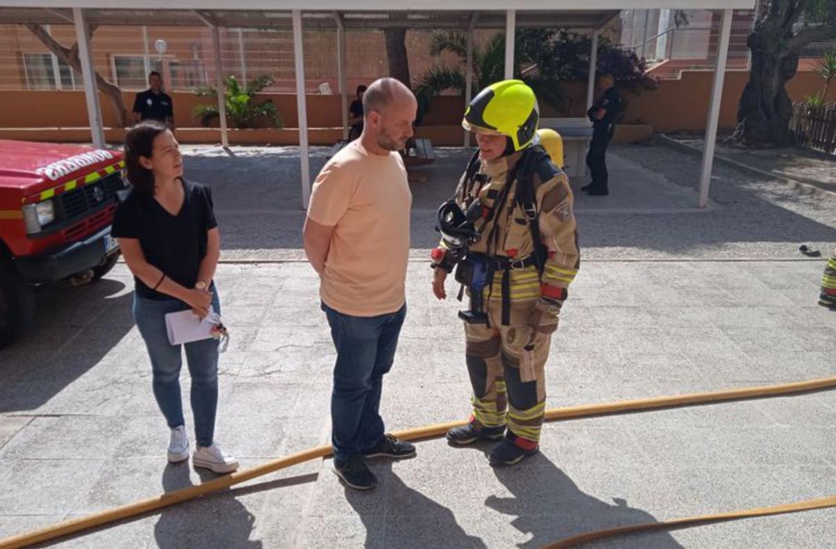 Simulacros de incendio en los colegios de Formentera