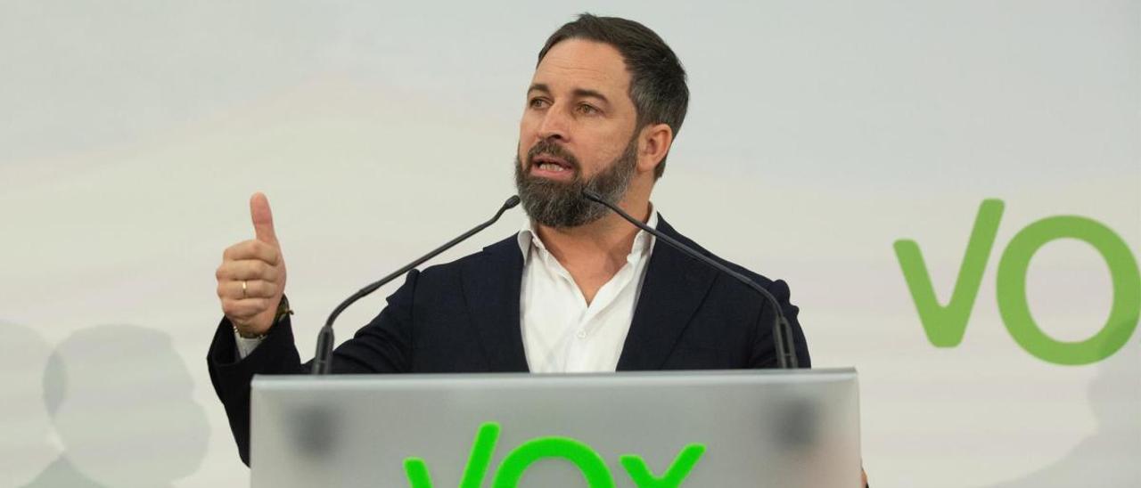 El líder del partido ultra, Santiago Abascal.