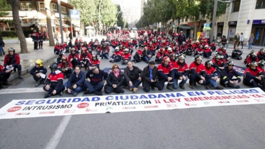 Huelga de Bomberos en Murcia