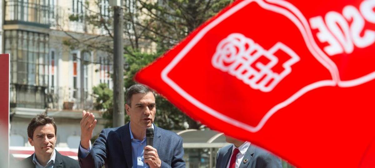 Pedro Sánchez, durante un acto en Santander.