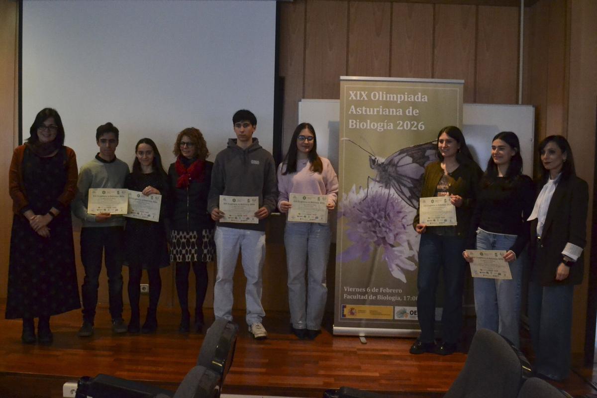 Ceremonia de entrega de premios de la XIX Olimpiada Asturiana de Biología 2026