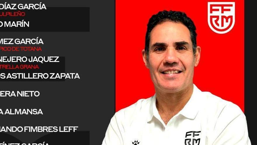 El exportero Juanmi García Inglés es el técnico de la selección murciana.