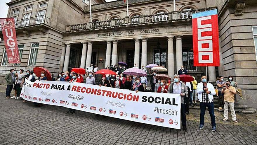 Una imagen de la concentración celebrada ayer.