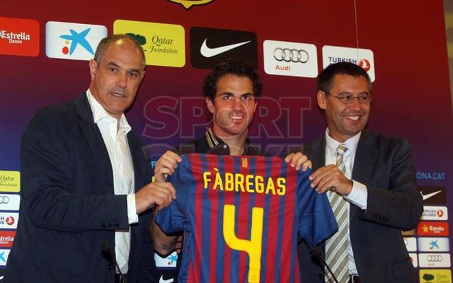 Cesc fue presentado como nuevo jugador del Barça