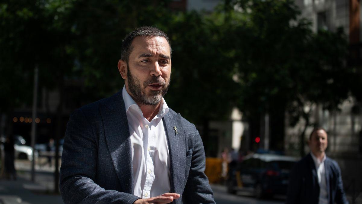 El empresario Víctor de Aldama, este jueves, a la salida de la Audiencia Nacional.