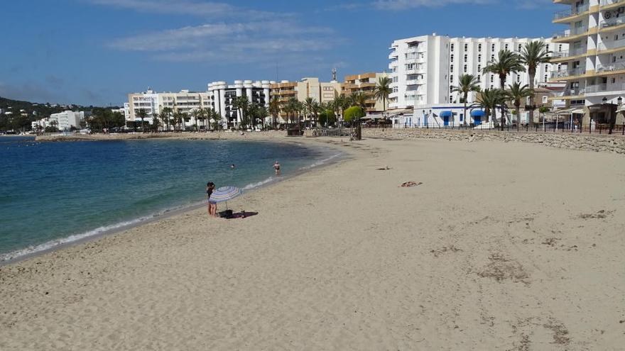 Playa de Santa Eulària, esta mañana