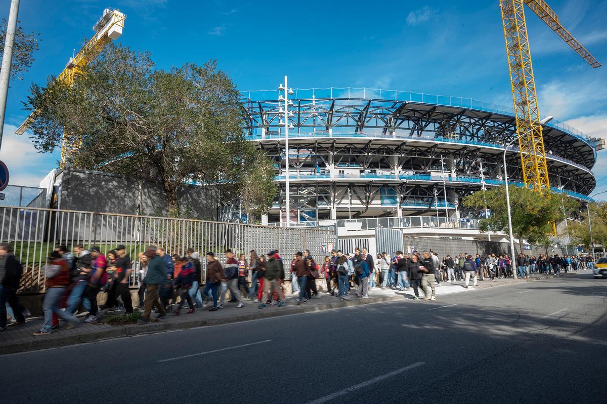 Primer entreno del Barça en el renovado Camp Nou