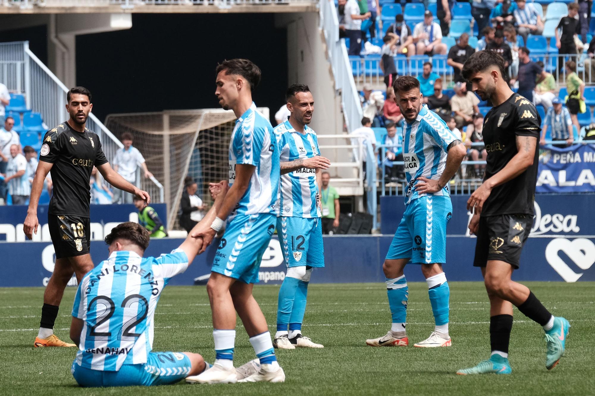 Málaga CF - AD Ceuta en La Rosaleda.