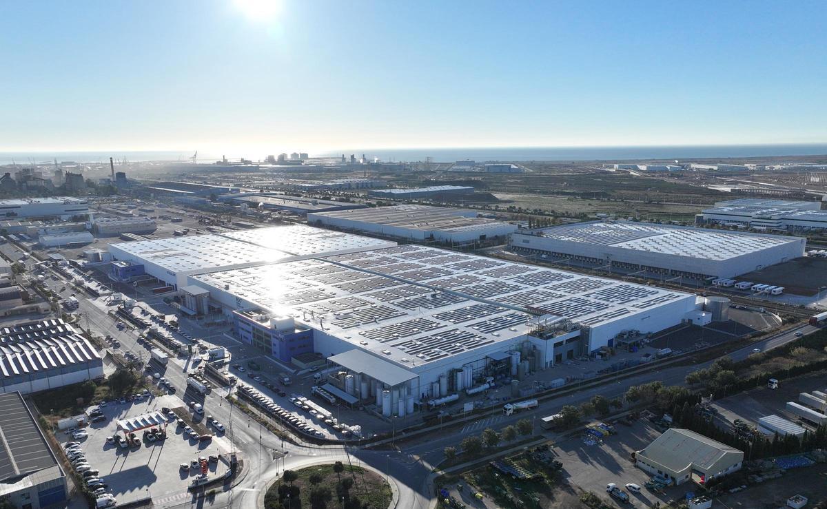 Vista en planta de la fábrica de Romar Global Care en Parc Sagunt.