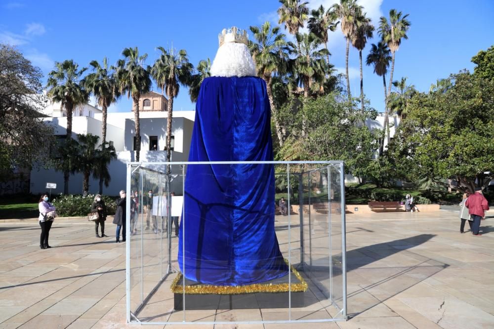 Reyes Magos gigantes en el Centro de Málaga