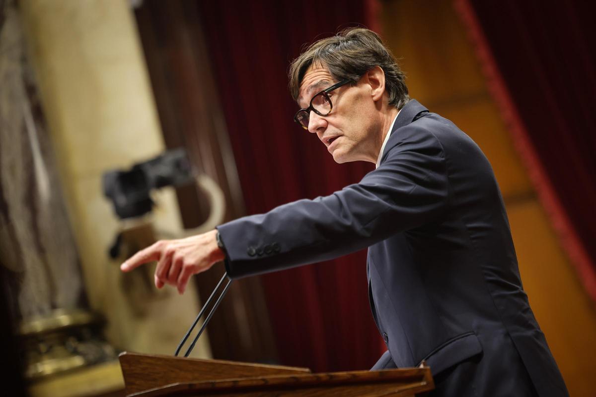 Salvador Illa, al Parlament de Catalunya.