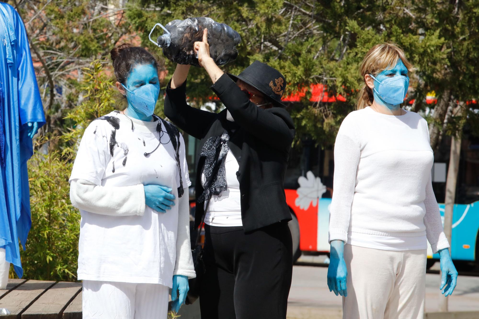 Extinction Rebellion se moviliza en el Parque de la Paz contra la privatización de los recursos hídricos