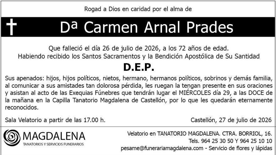 Dª Carmen Arnal Prades