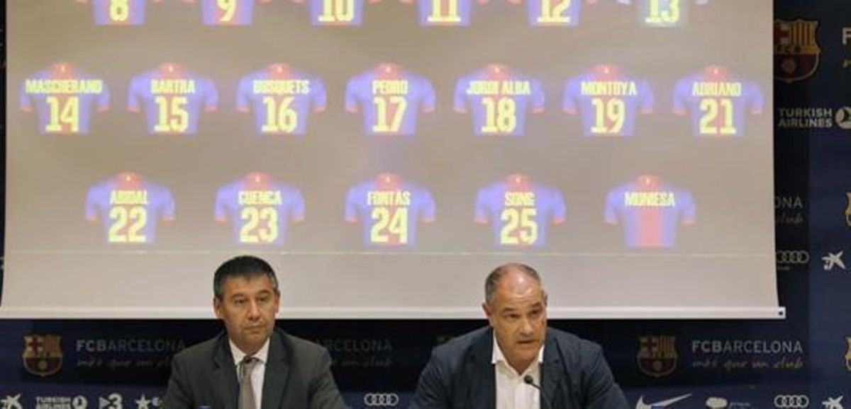 Bartomeu i Zubizarreta, en la roda de premsa.