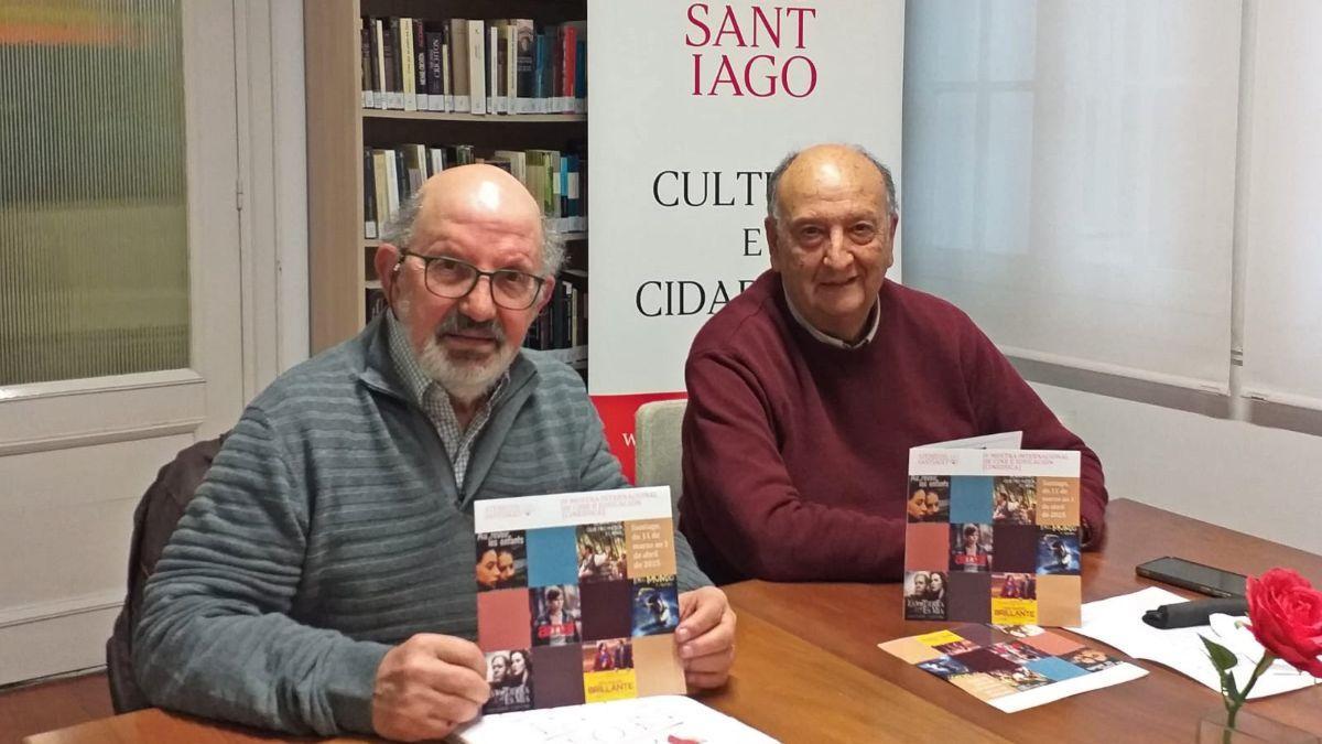 Zabalza y Candela al presentar Cineduca (Mostra Internacional de Cine e Educación) en Santiago