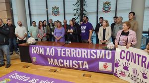 Concentración por el crimen machista en Moaña.