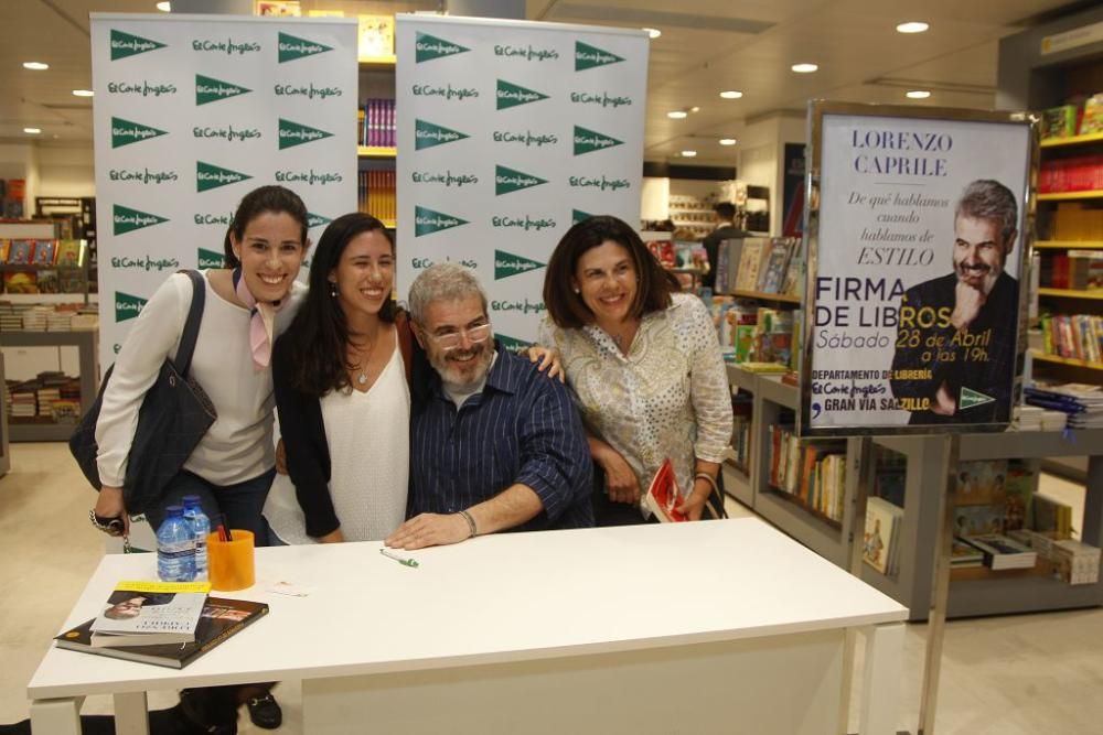 Firma de libros de Lorenzo Caprile en El Corte Inglés de Murcia