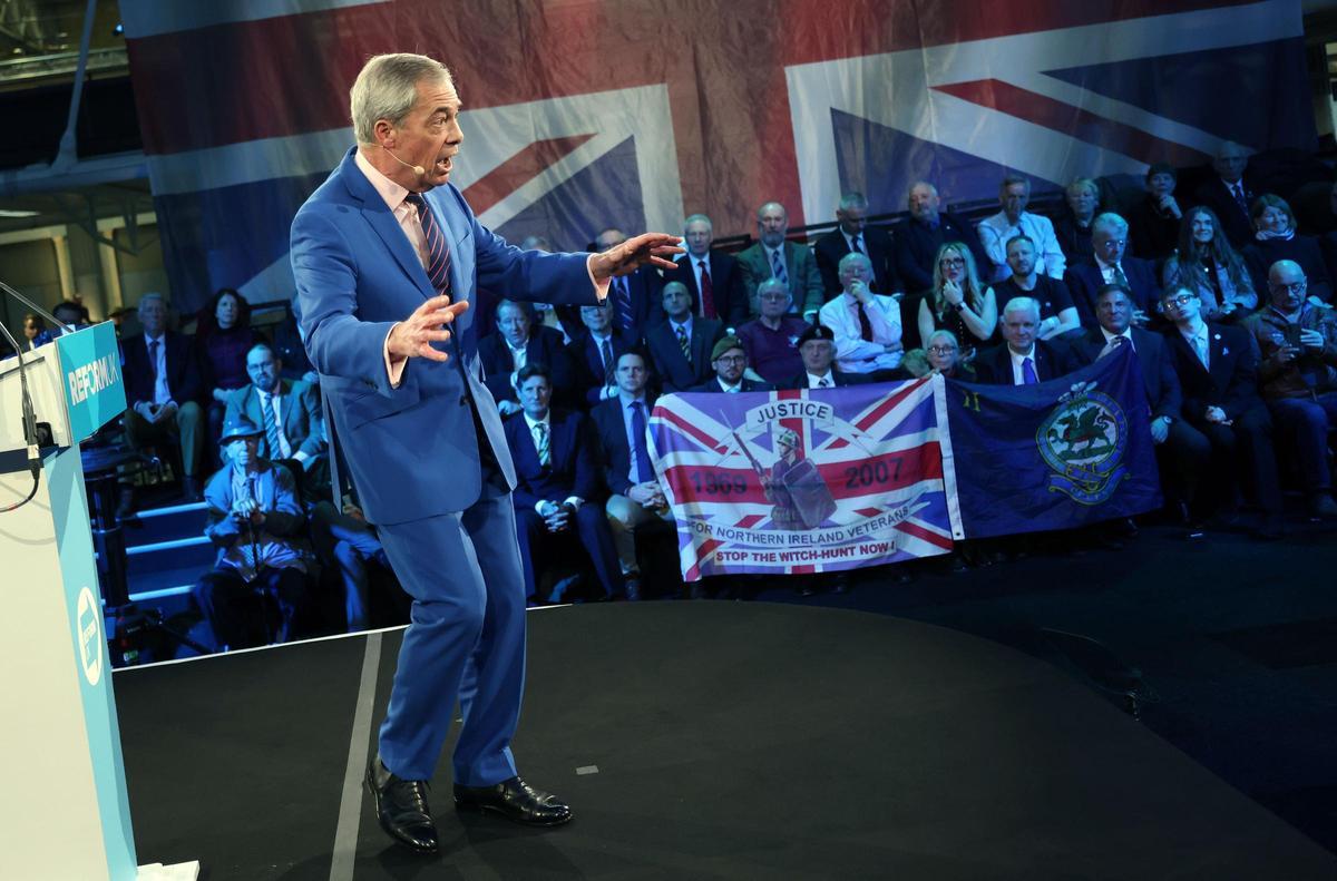 Farage en un acto en Londres.
