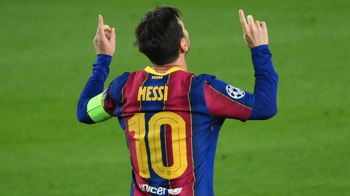 Messi celebra el gol