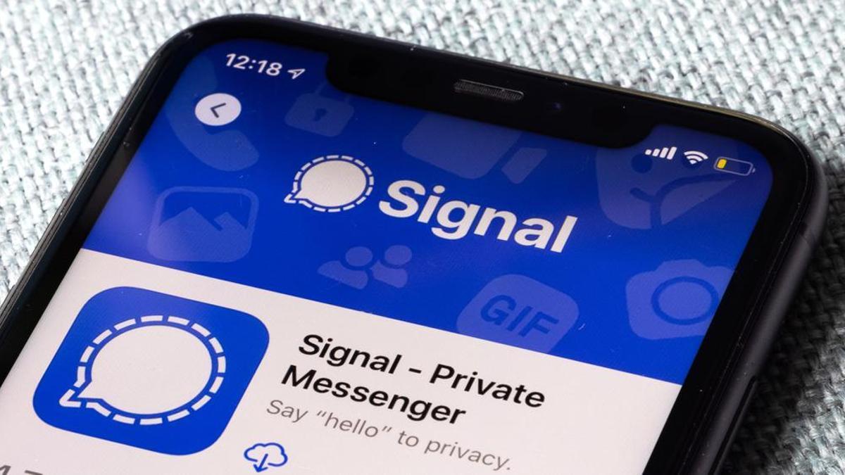 La app de mensajería Signal.